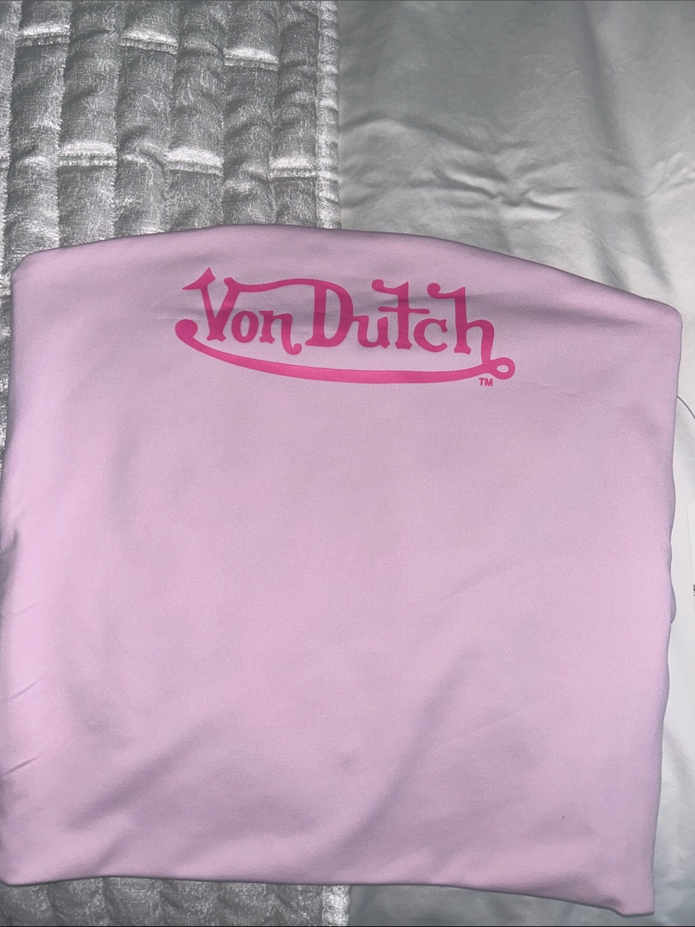 Von Dutch Pink Logo tube Top